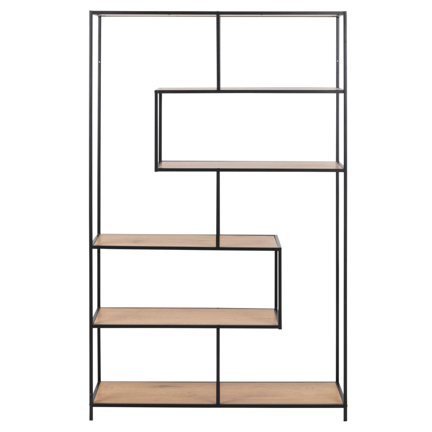 Act Nordic Seaford Bogreol Natur Papir Vildeg Sort Metalh:185cm X114cm 35cm