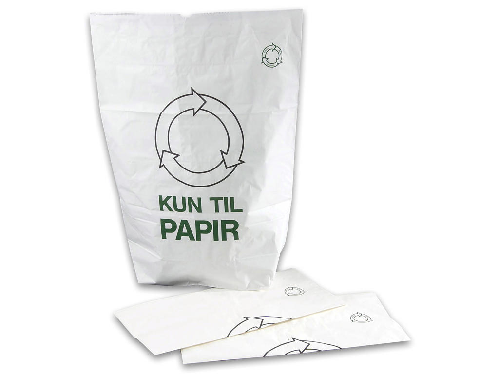 Affaldssæk  700x950x250  Hvid  Papir  Kun Til Papir
