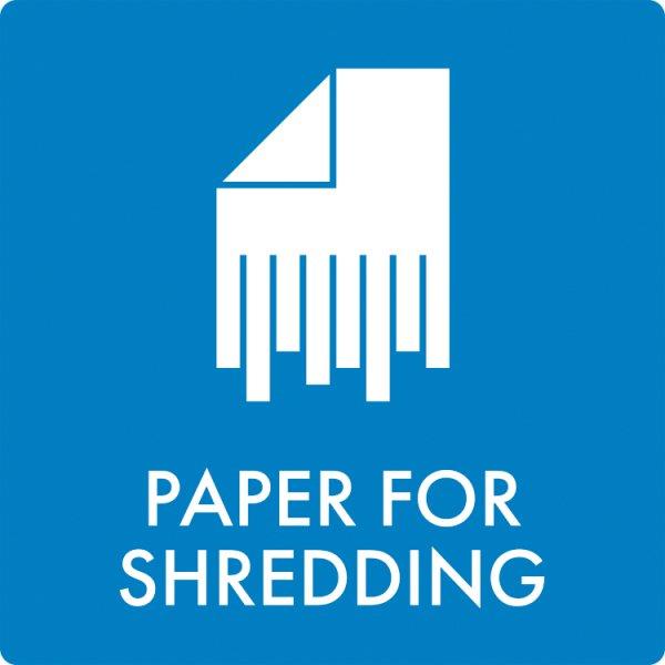 Affaldsskilt Paper For Shredding 240 240 Plast Indendørs  Skilte  Affaldsskilte  Discount