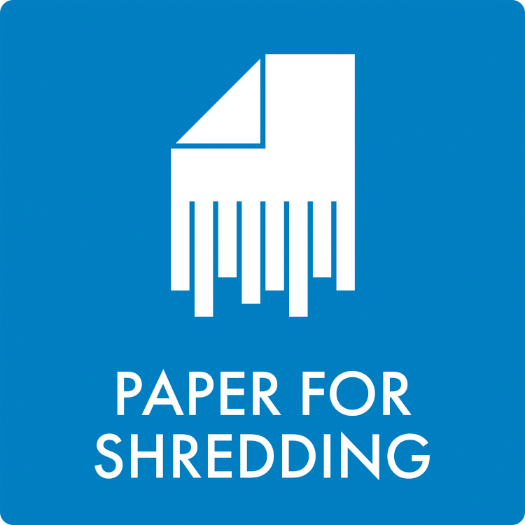 Affaldsskilt Paper For Shredding