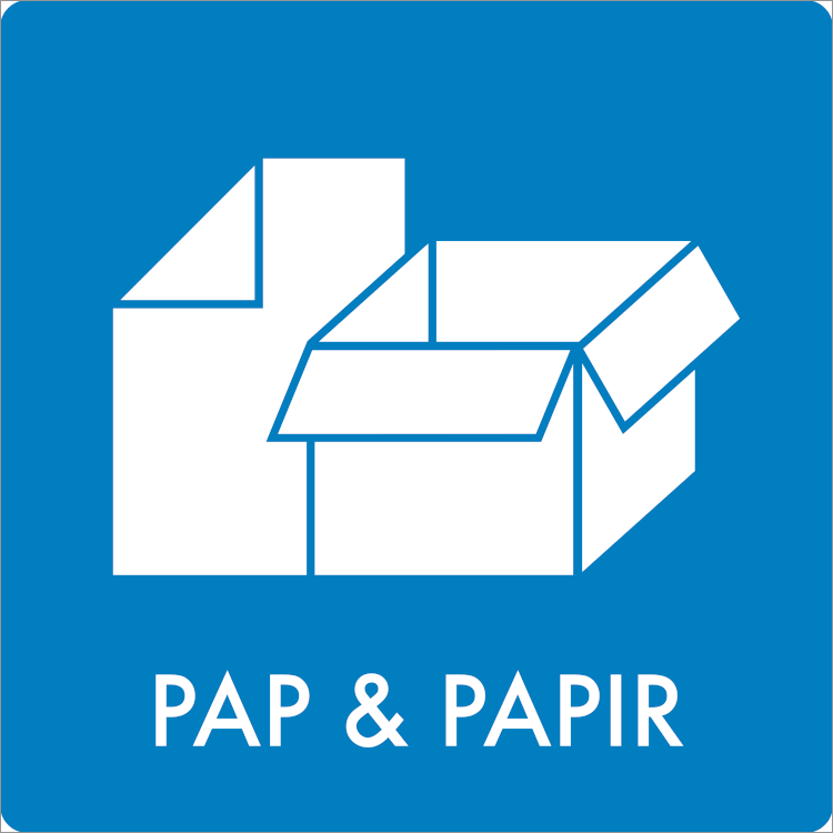 Affaldsskilt Papir Pap Plast 240 240 Af0902p240x240