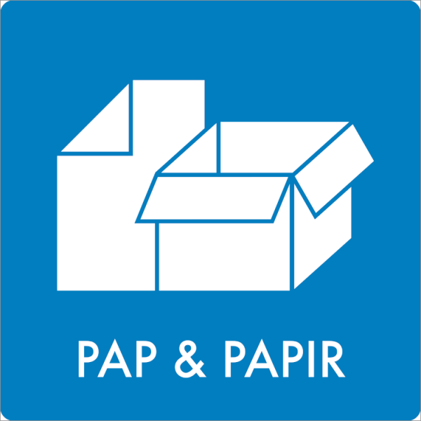 Affaldsskilt Papir Pap 240 240 Plast Indendørs  Skilte  Affaldsskilte  Dansk