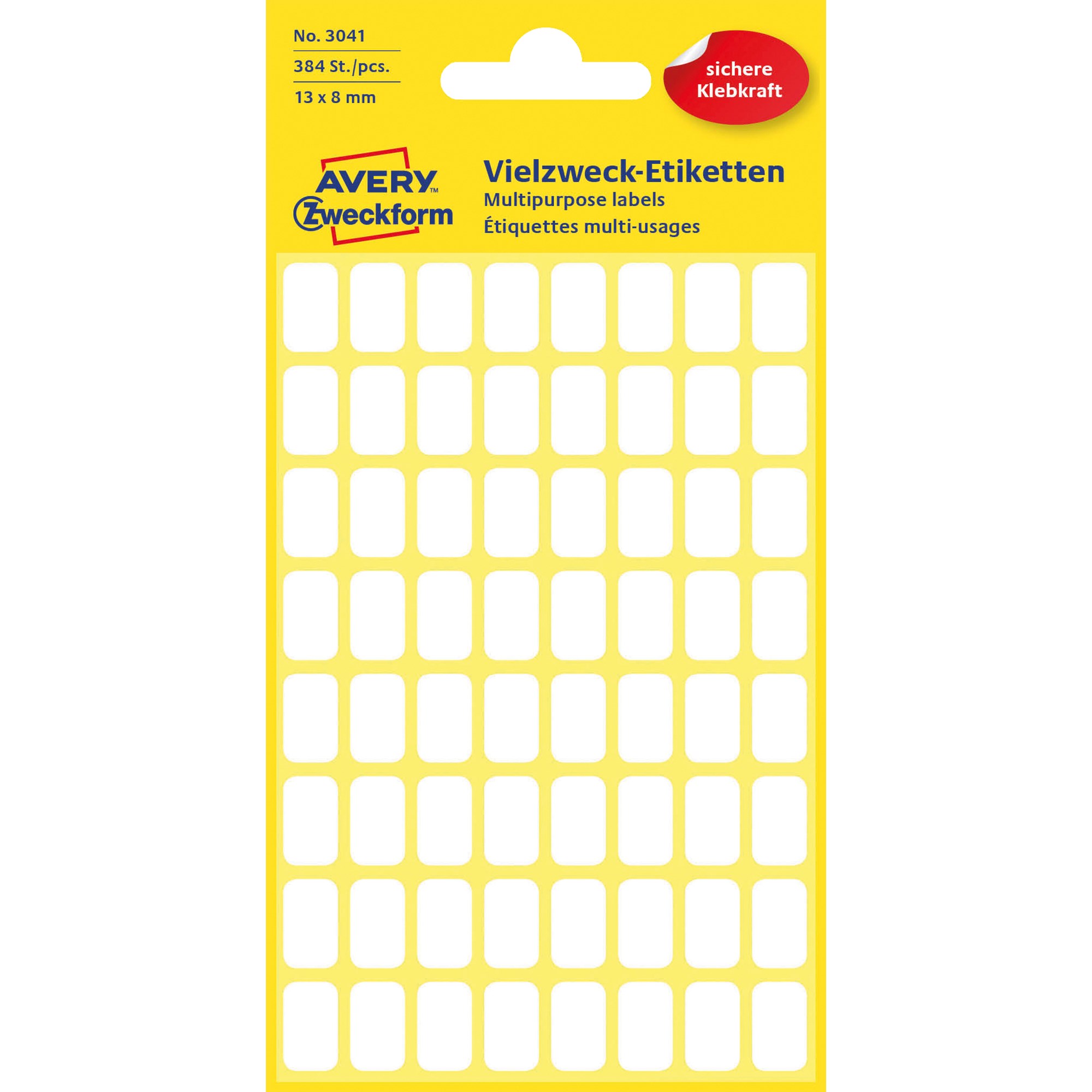 Avery Manuel Etiket 13x8mm 384