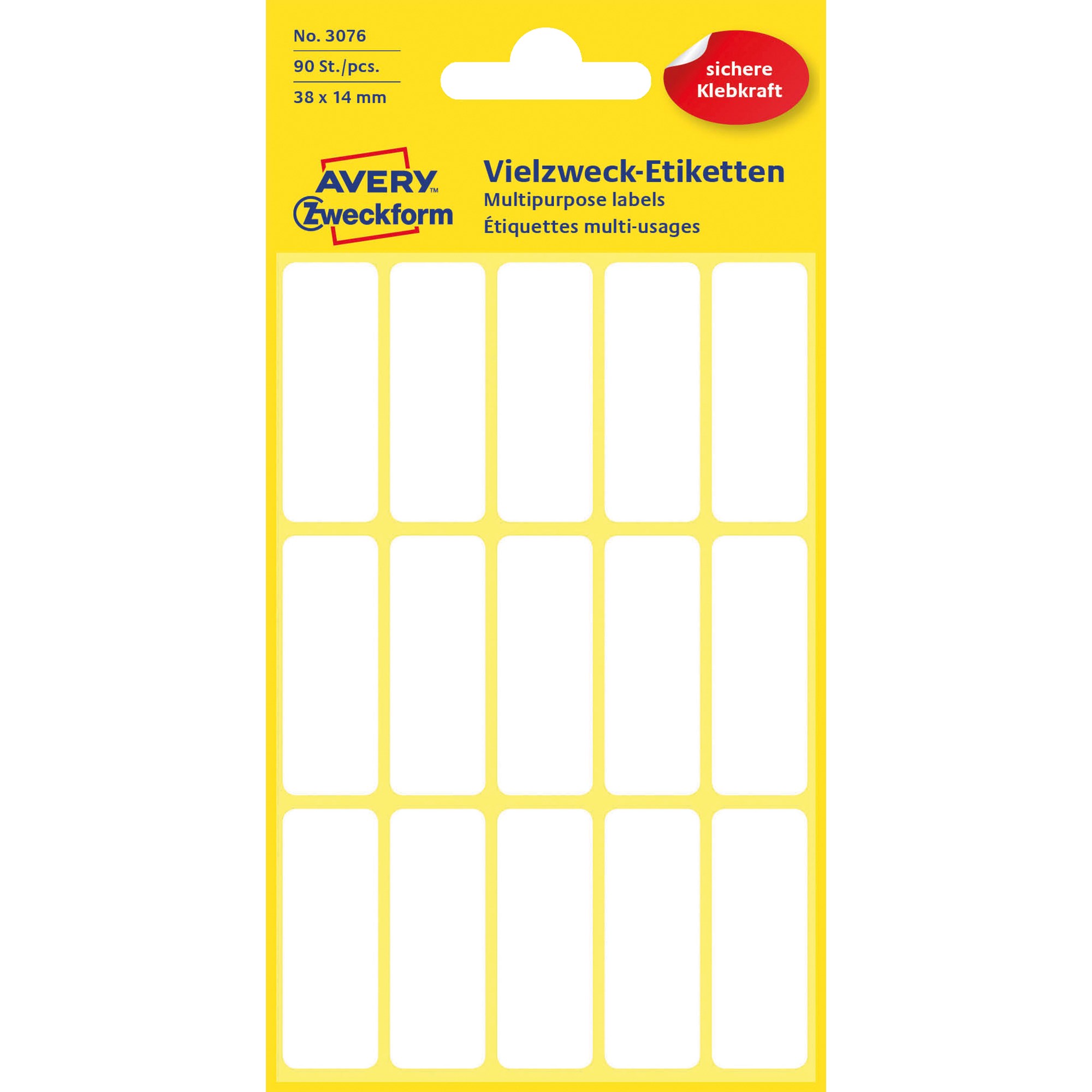 Avery Manuel Etiket 38x14mm