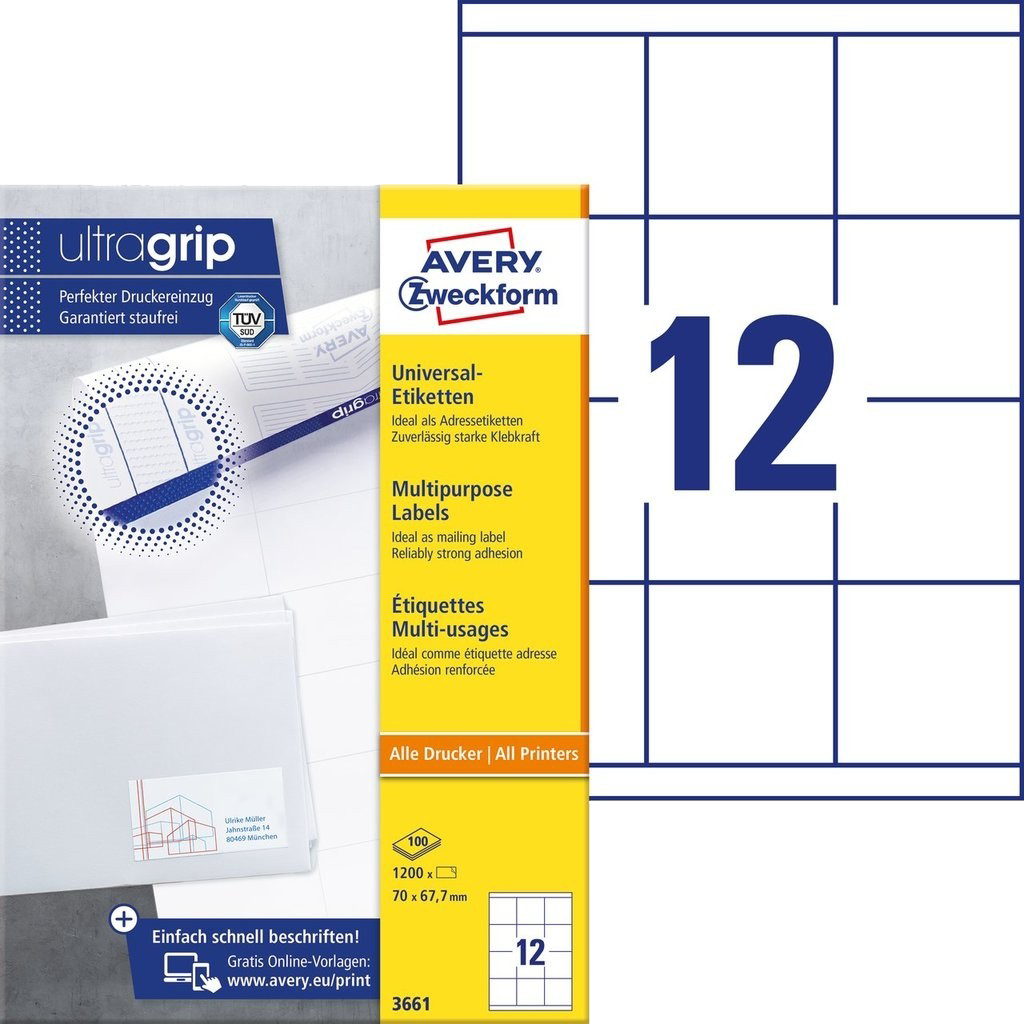 Avery Universaletiketter