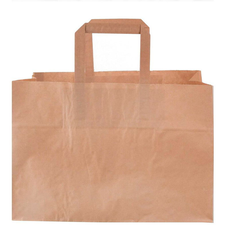 Bærepose Brun Papir 17ltr 35x17x24