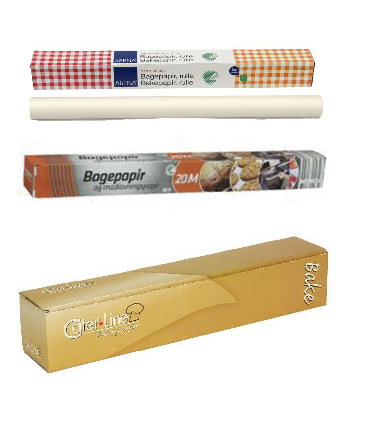 Bagepapir Silikonebeh Cutbox 42cm X100m Bleget Greaseproof Papir