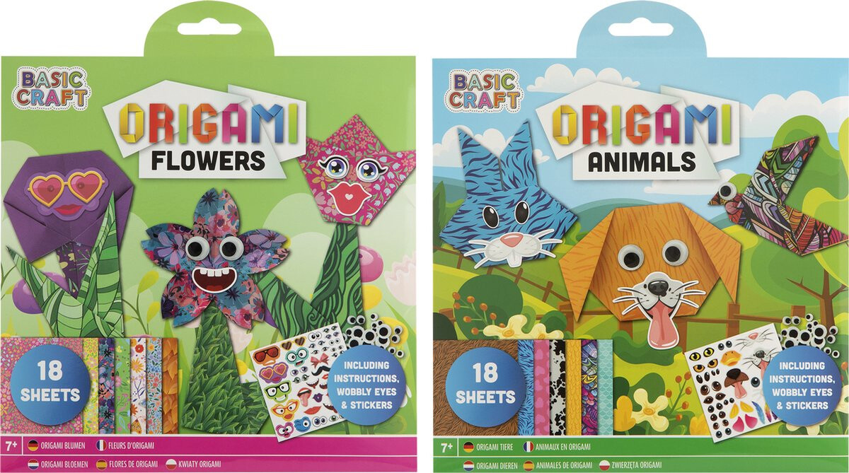 Basic Craft Origami Flowers Origami Papir Assorteret Ark