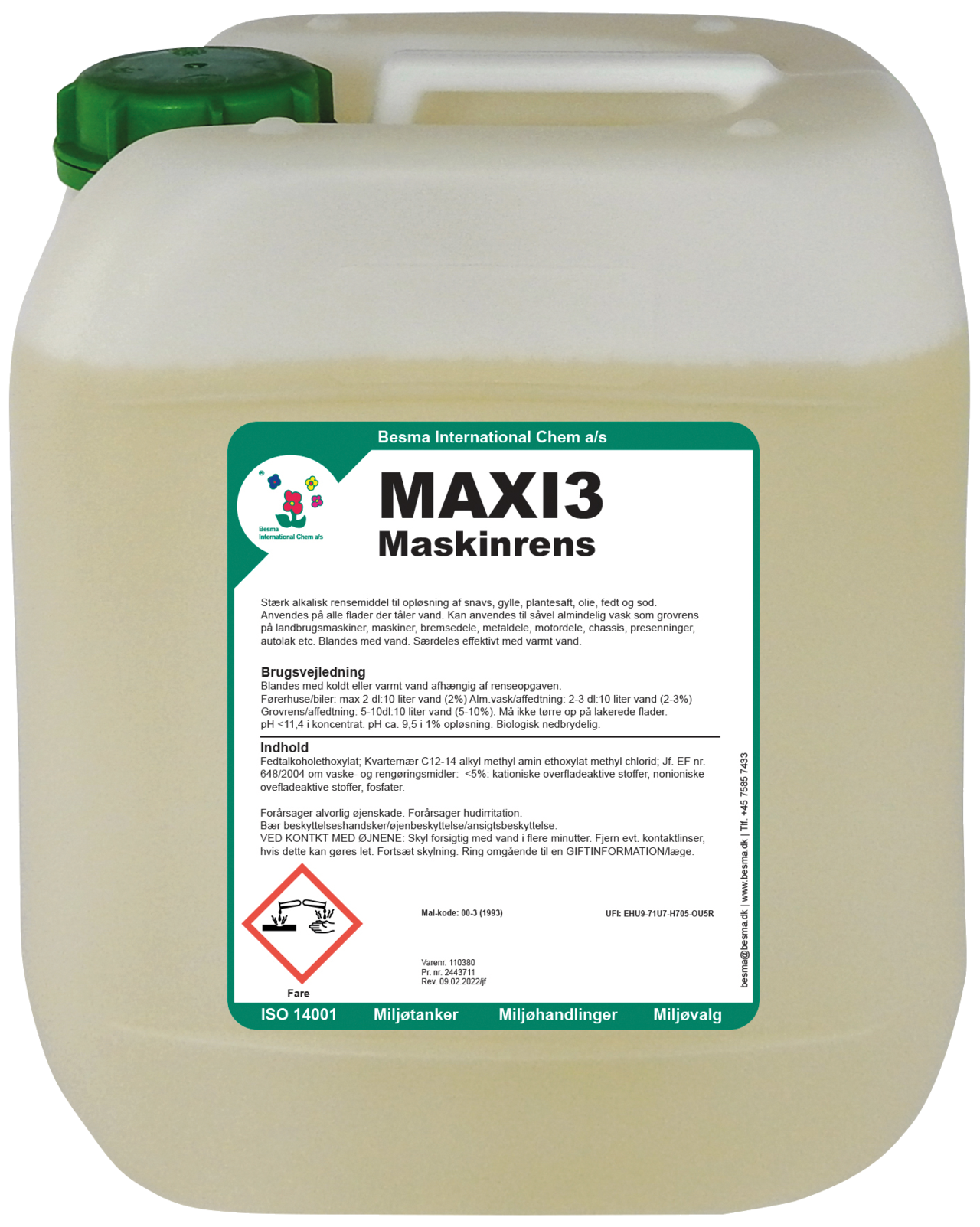 Besma Maxi3 Maskinrens 20l