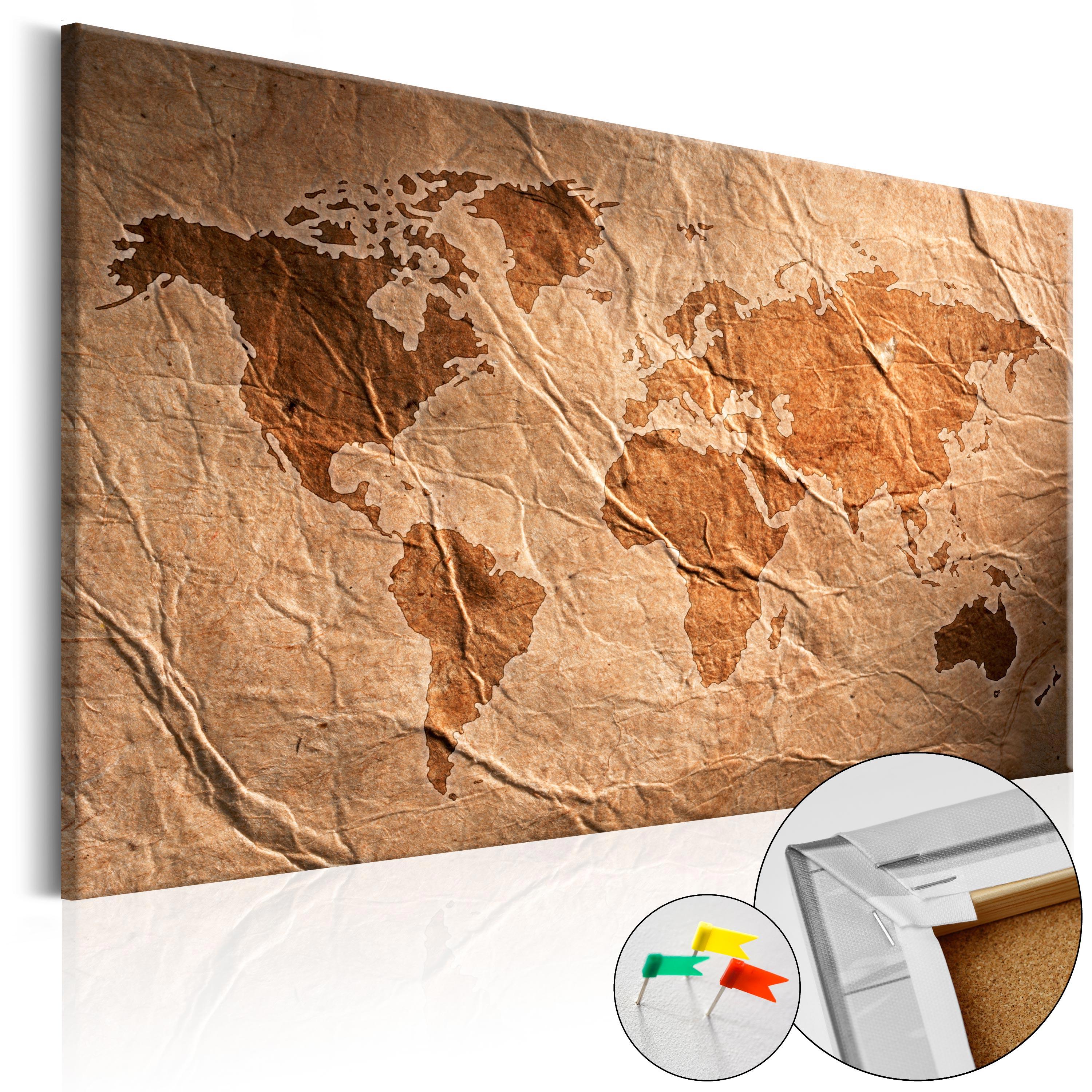 Billede Kork Med Verdenskort Paper Map 120
