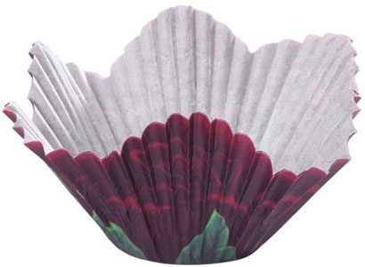 Blomsterformet Muffinsforme Papir Black Rose