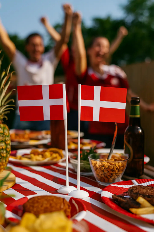 Bordflag Dannebrog Papir Stk