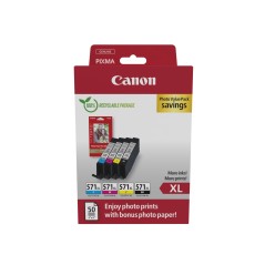 Canon Cli 571xl Photo Paper Value Pack Sort Farve Cyan Magenta Gul Blækpatron Papirsæt