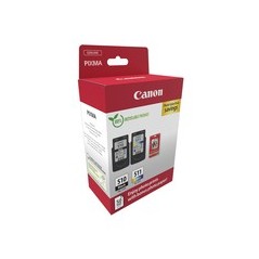 Canon 510 511 Photo Paper Value Pack Sort Farve Cyan Magenta Gul Blækpatron Papirsæt