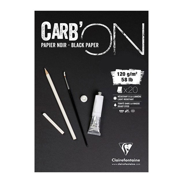 Carb Papirblok Sort Papir Ark
