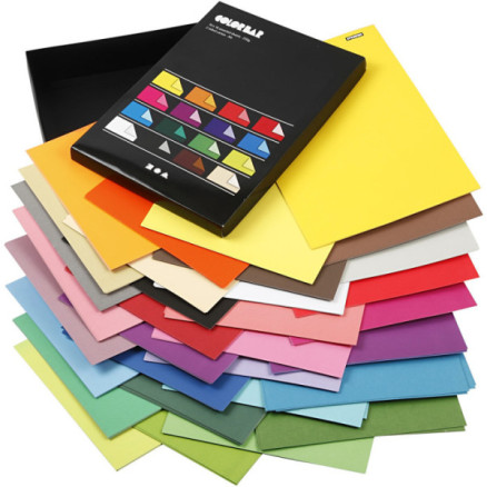 Color Bar Rivepapir 210x297 100 Ass Farver Ensfarvet Papir 160ass Ark