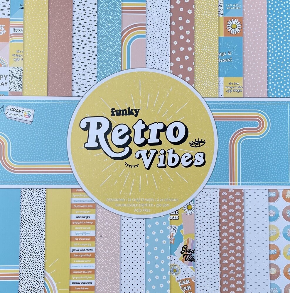 Craft Sensations Designpad Funky Retro Vibes Ark