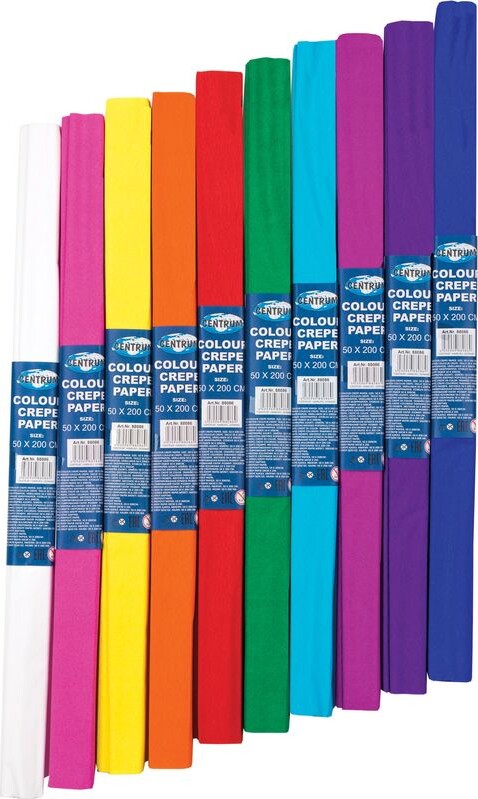 Crepe Papir Assorterede Ruller Centrum