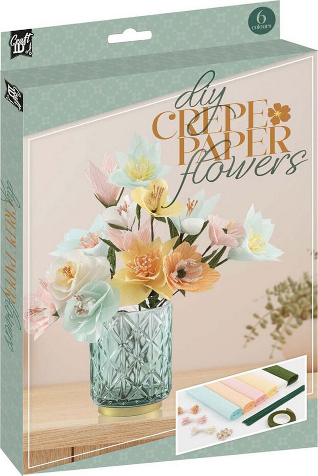 Crepepapir Blomster Diy Sæt Farver