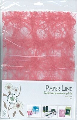 Dekorationsvæv 30cm Pink Paper Line
