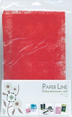 Dekorationsvæv 30cm Rød Paper Line