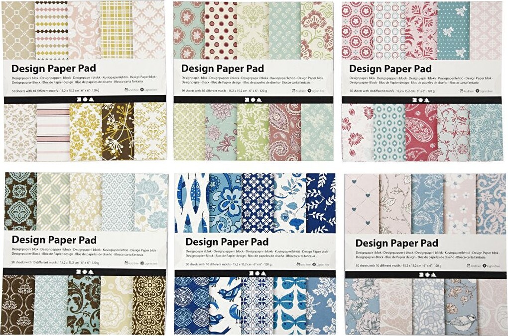 Designpapir Blokke Stk