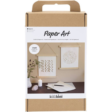 Diy Kit Papirkunst Papir Til Ophæng Off White