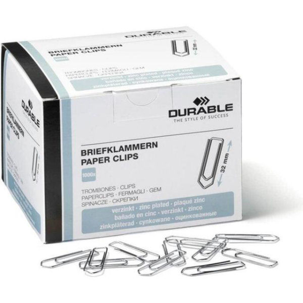 Durable Paper Clips 32mm 1000 Stk