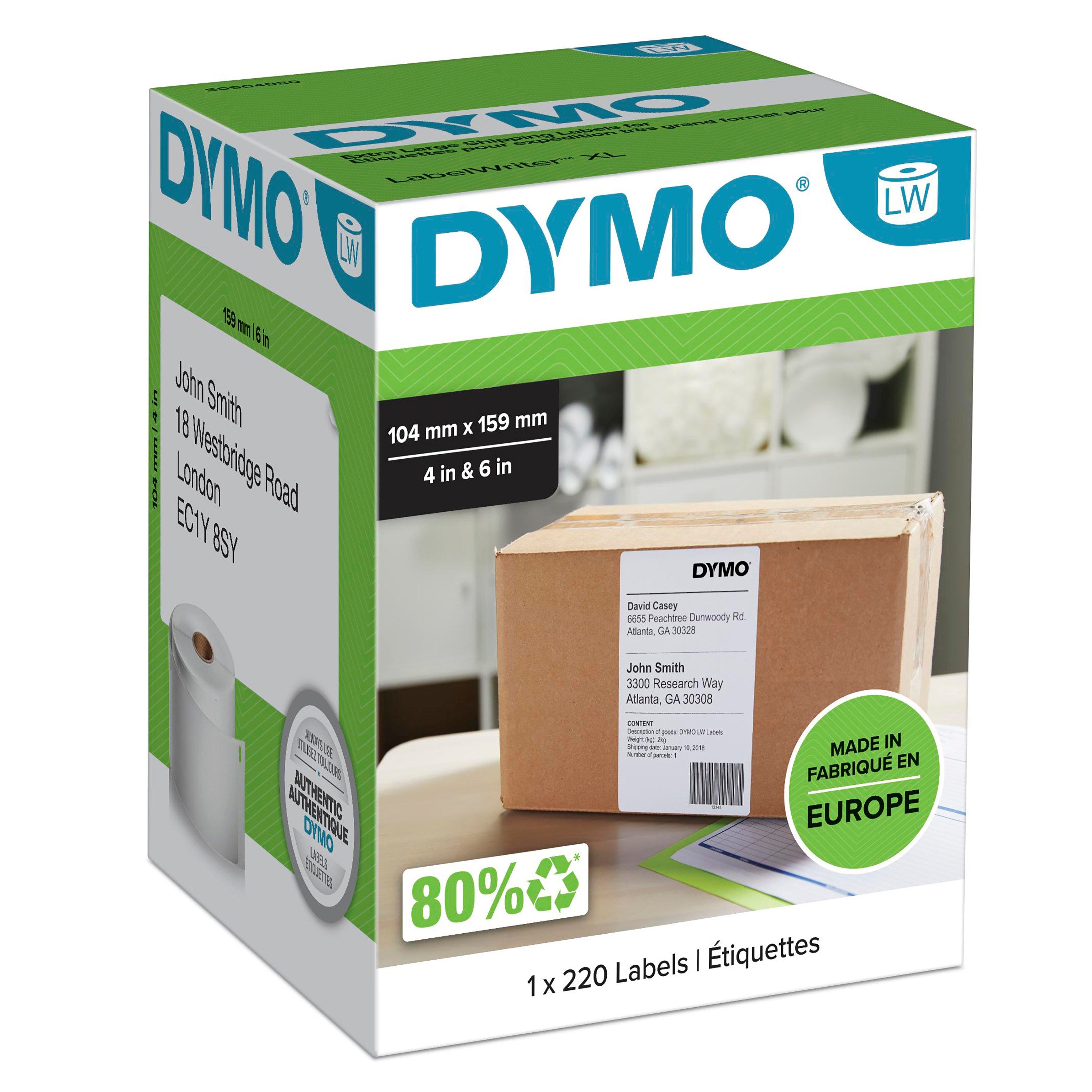 Dymo Etiket 104x159mm 220