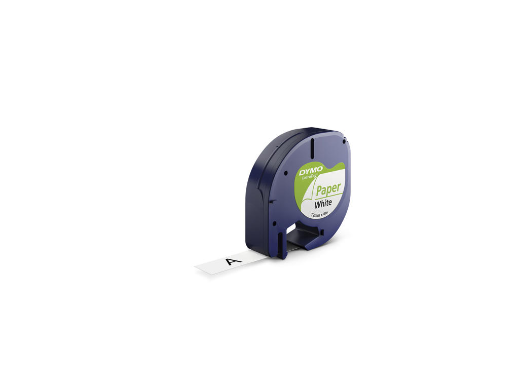 Dymo Letratag Tape 12mm Hvid Papir S0721510
