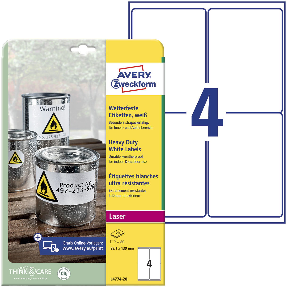 Etiket Laser L4774 Ark