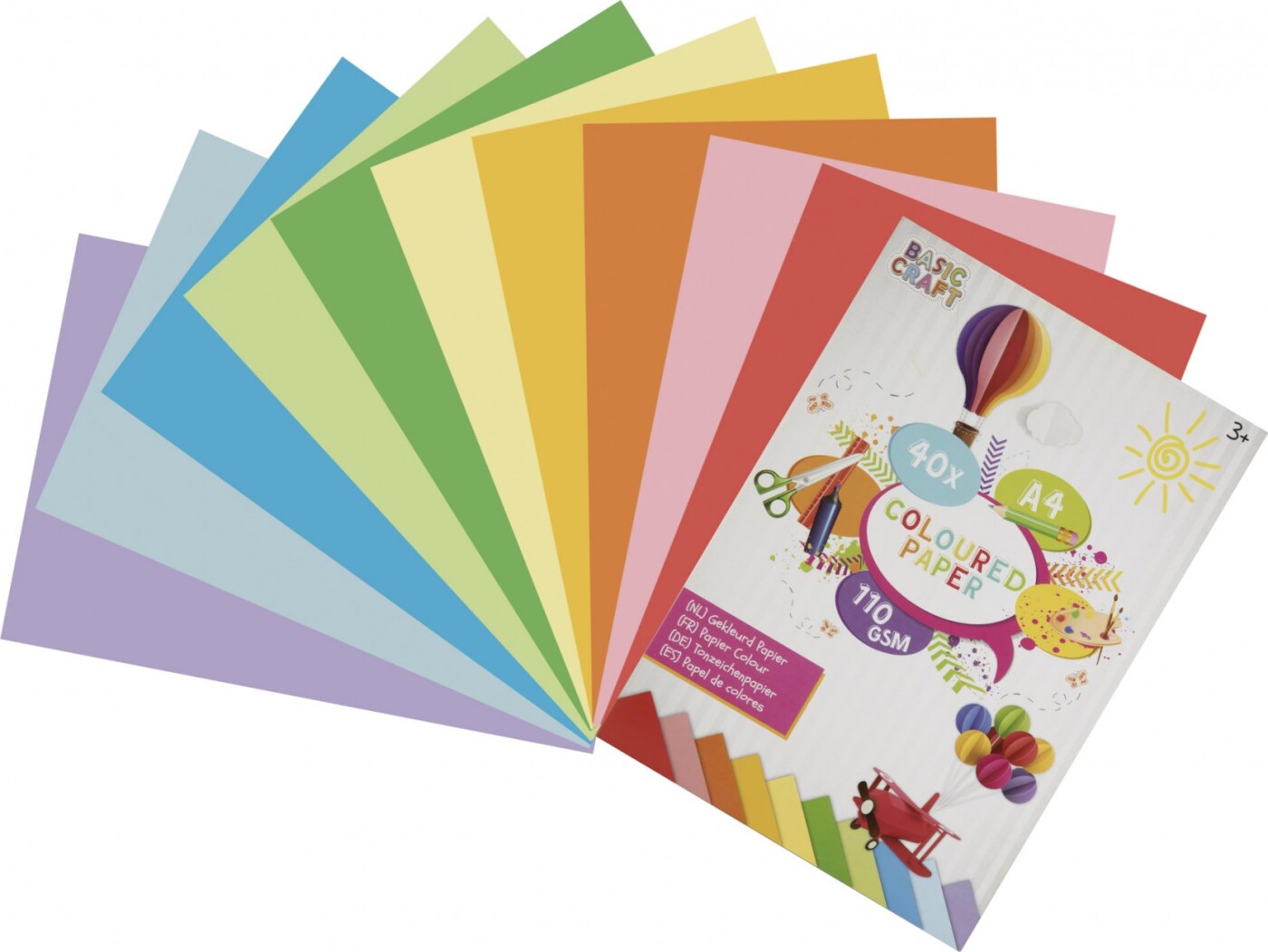 Farvet Papir 110 Ark Grafix