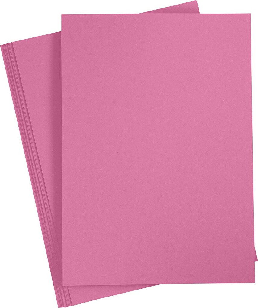 Farvet Papir 210x297 Pink Stk