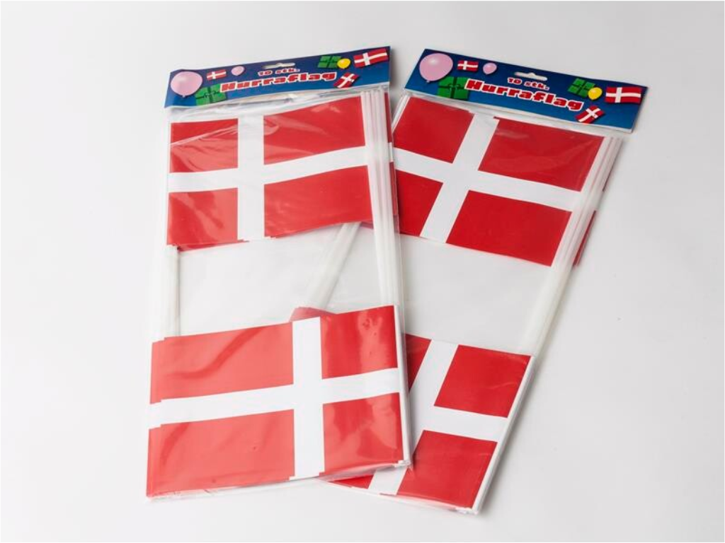 Flag Pind 5x19 Dannebrog Papir Stk