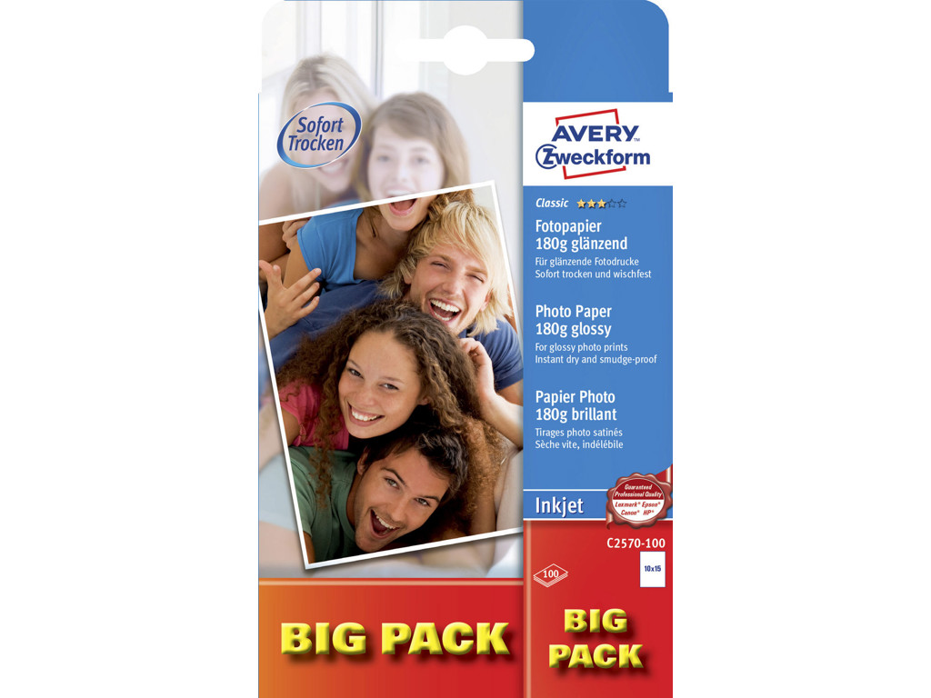 Fotopapir 10x15 180gr Inkjet Glossy 100 Ark