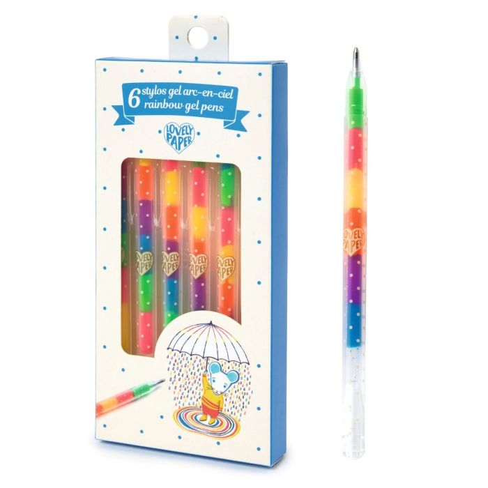 Gel Pen Regnbue Pak Lovely Paper Djeco