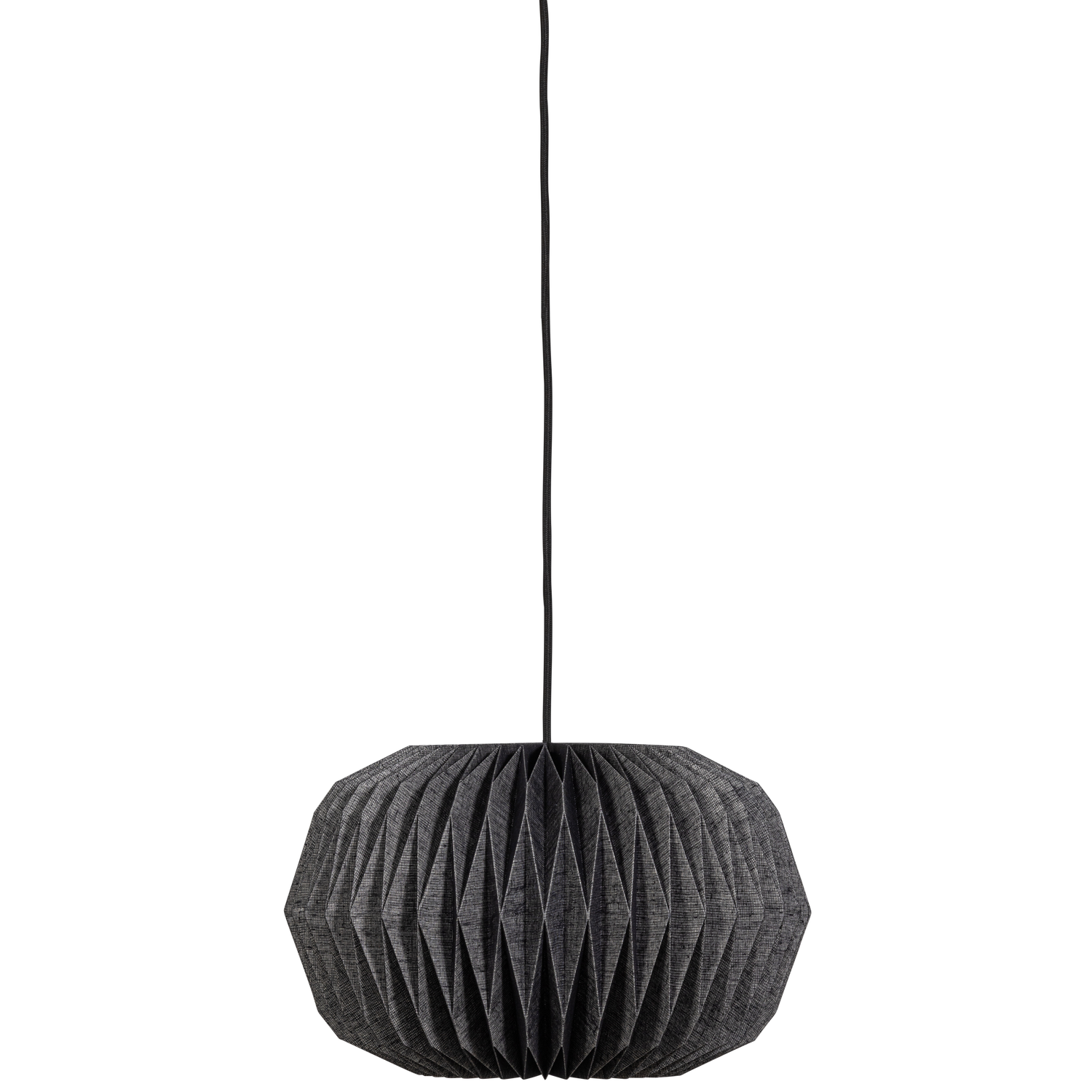 Globe Pendant Lamp Paper Natural Black