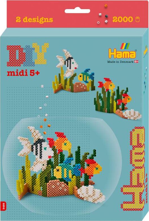 Hama 3456 Akvarium 000 Diy Midi Perler  Plade  Papir