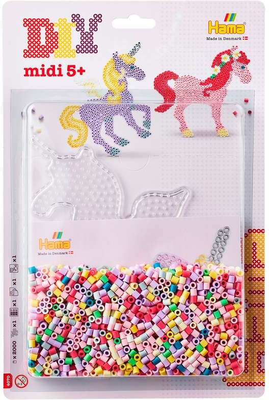 Hama 4070 Enhjørning 000 Diy Midi Perler  Plade  Papir
