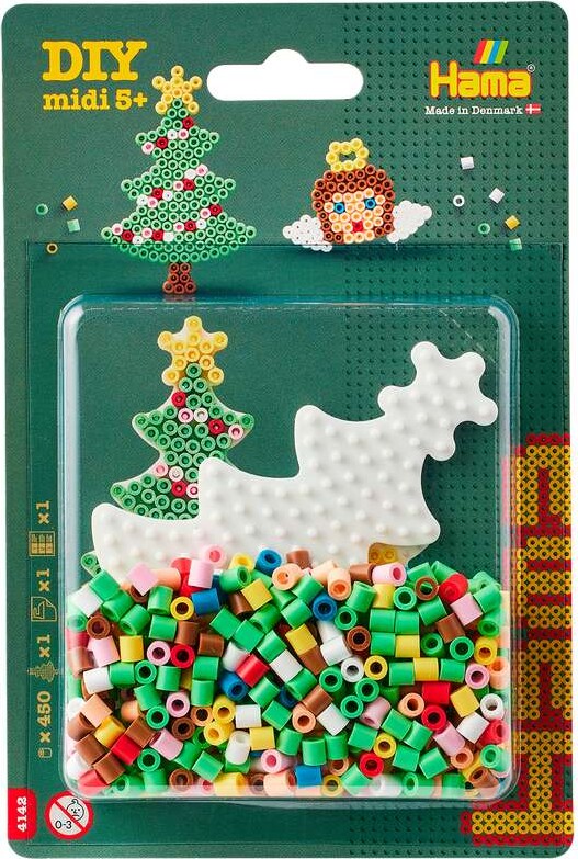Hama 4142 Lille Juletræ 450 Diy Midi Perler  Plade  Papir