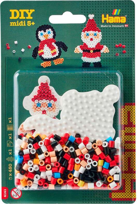 Hama 4141 Lille Pingvin 450 Diy Midi Perler  Plade  Papir