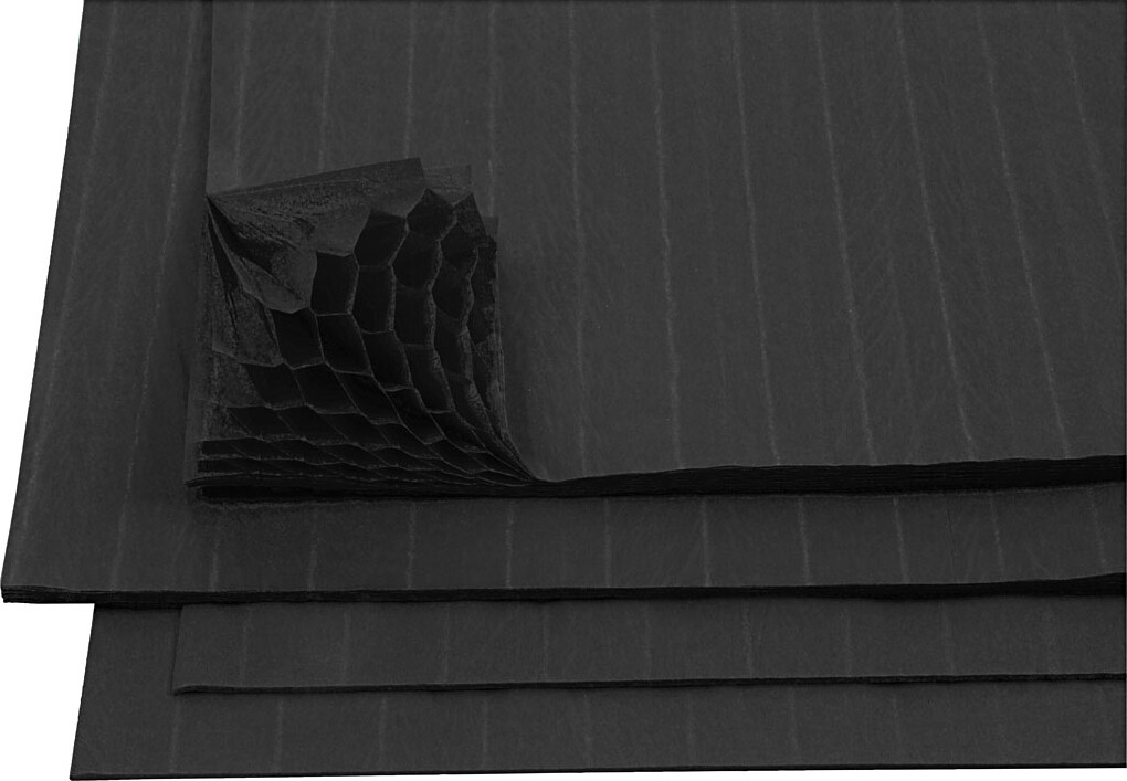Harmonikapapir 28x17 Sort Ark