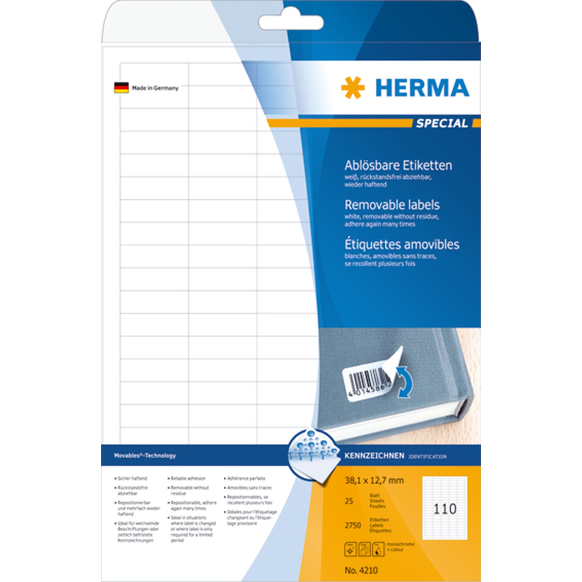 Herma Etiket Aftagelig 1x12 2750