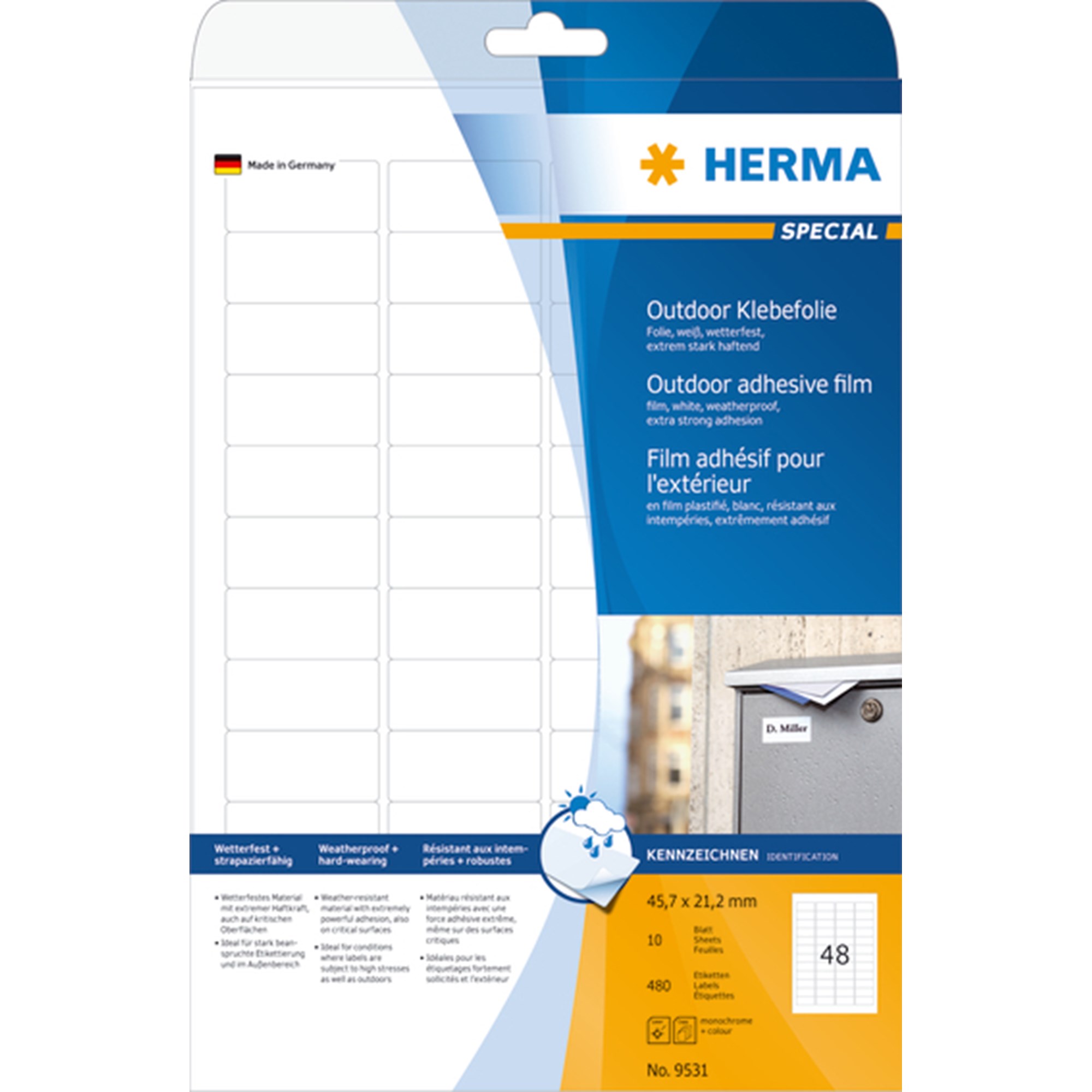 Herma Etiket Film Ekstra Stærk 7x21 480