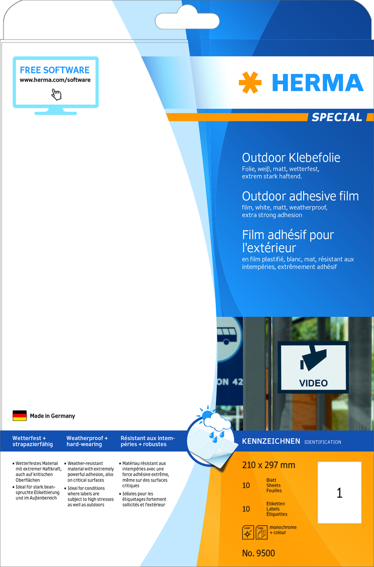 Herma Etiket Film Ekstra Stærk 210x297
