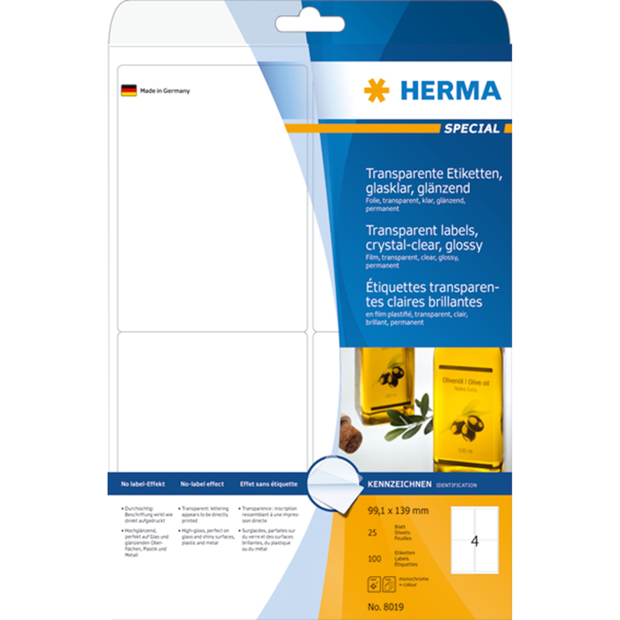 Herma Etiket Film 1x139 Transp Klar 100