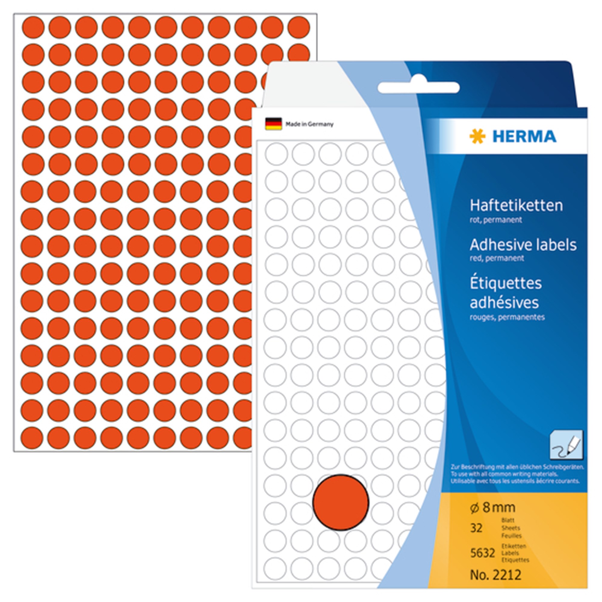 Herma Etiket Manuel Rød 5632