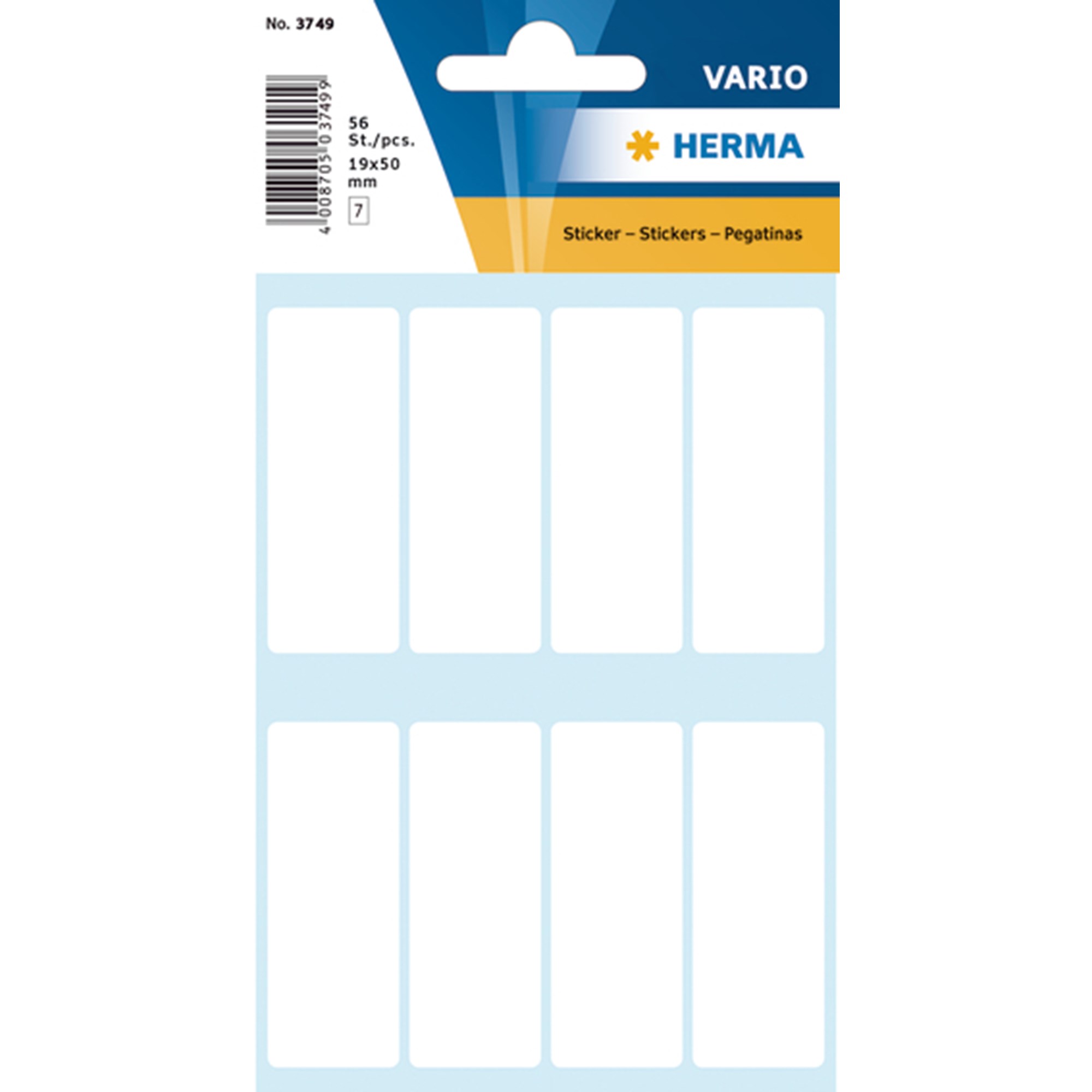 Herma Etiket Manuel 19x50 Hvid