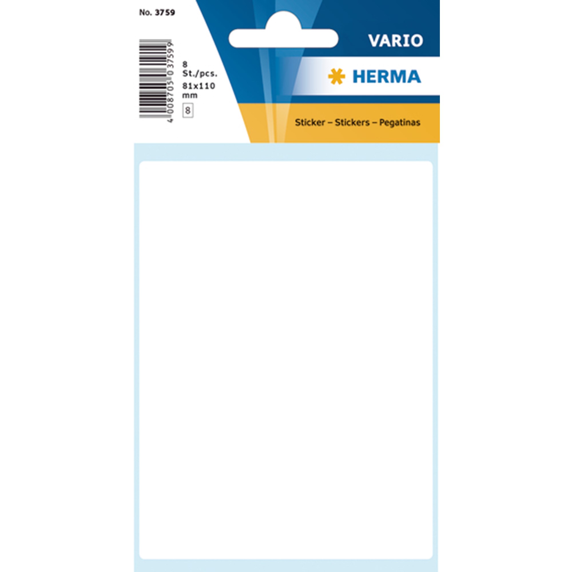 Herma Etiket Manuel 81x110 Hvid