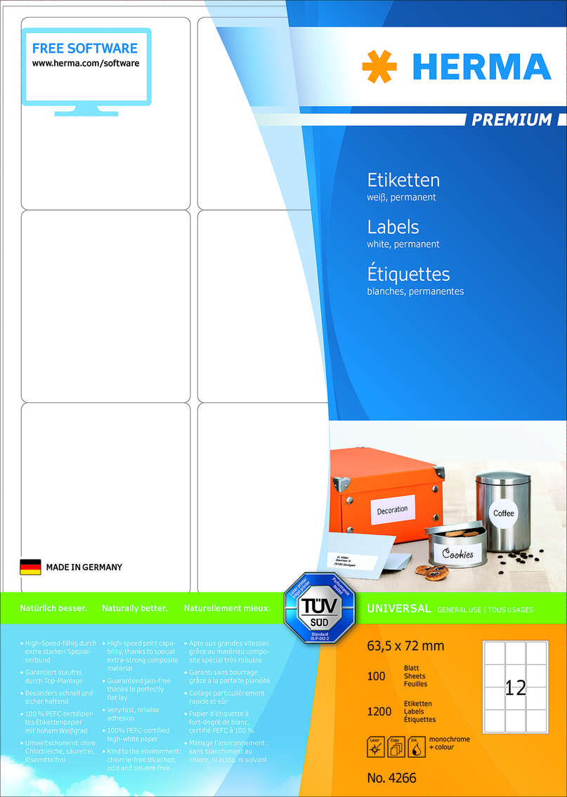 Herma Etiket Premium 5x72 1200